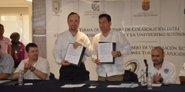 Acuerdan UNACH y Secretar&iacute;a de Turismo Estatal establecer proyectos en beneficio del desarrollo de Chiapas