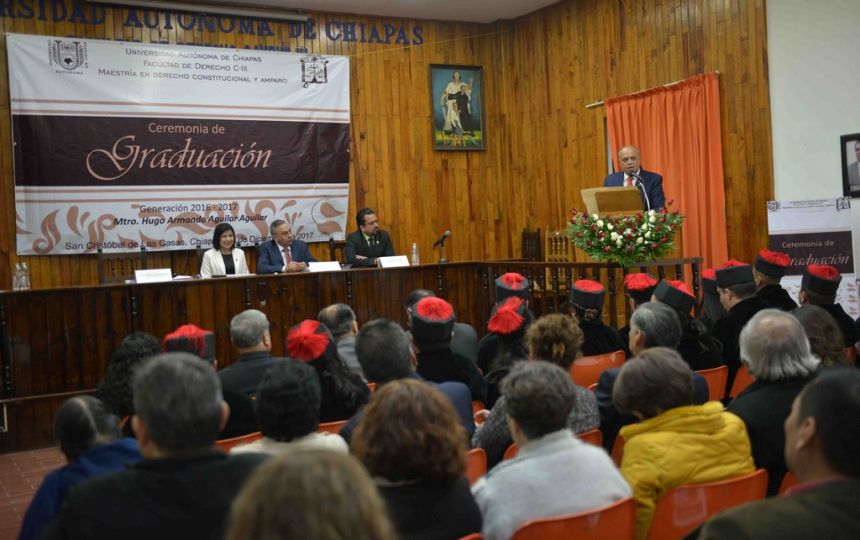 Celebra UNACH la graduación de la XI Generación de la Maestría en Derecho Constitucional y Amparo