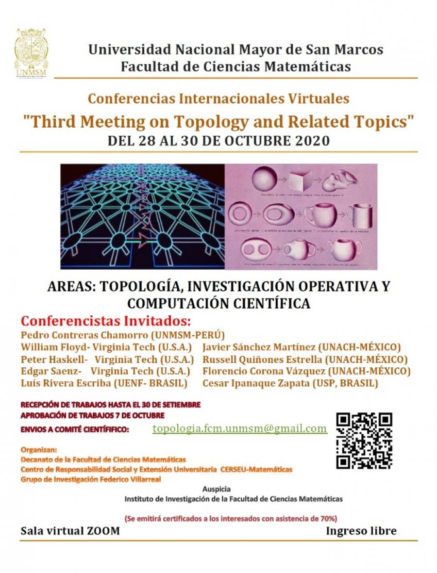 Participará  UNACH  en Conferencias Internacionales Virtuales organizadas por la Universidad Nacional Mayor de San Marcos de Perú