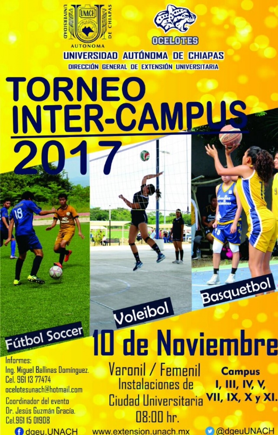 Realizará UNACH la gran final del Torneo Inter-Campus 2017