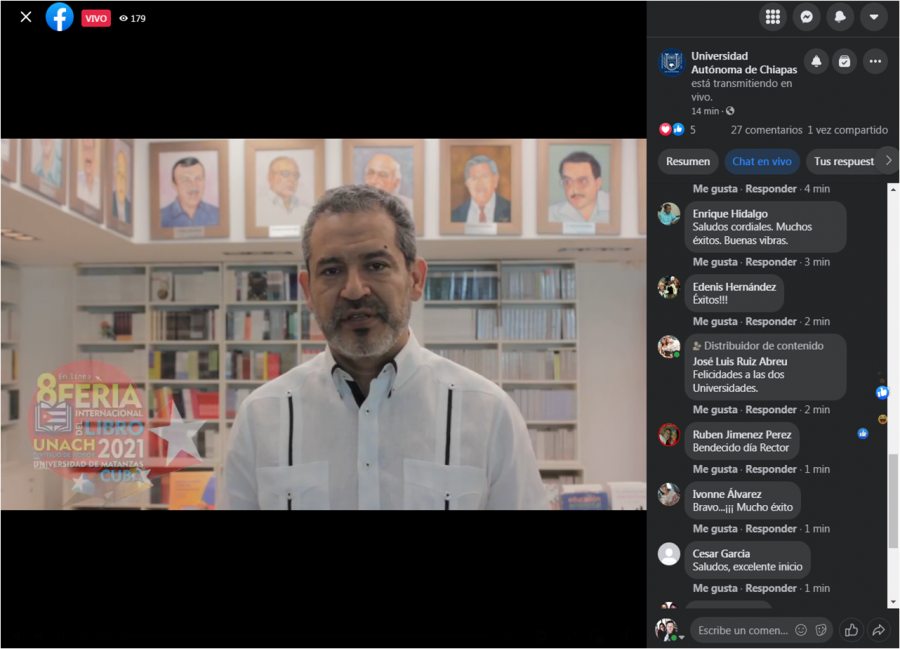 Inicia 8ª. . Feria Internacional del Libro UNACH 2021