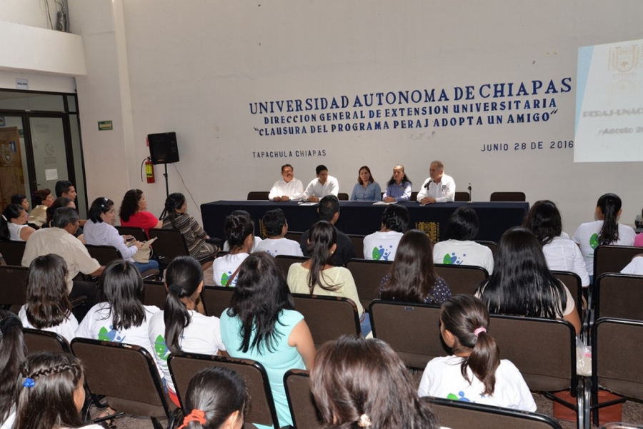 Concluyen en la UNACH los trabajos anuales del Programa Peraj Adopta un amigo