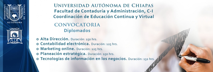 Mantiene UNACH convocatoria abierta para diplomados en áreas administrativas