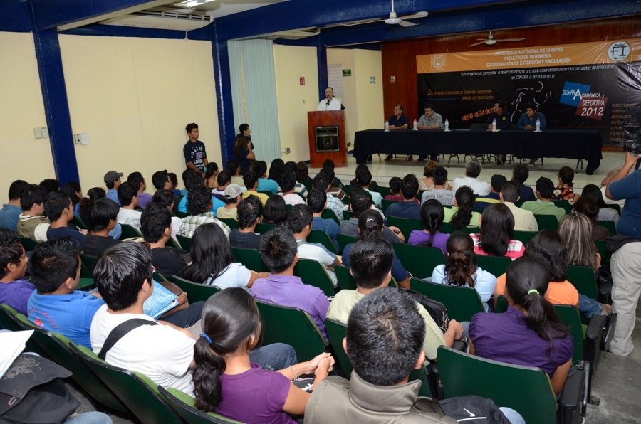 En Facultad de Ingeniería de la UNACH Inauguran Simposio Universitario de Desarrollo Sustentable Aplicado a la Construcción 