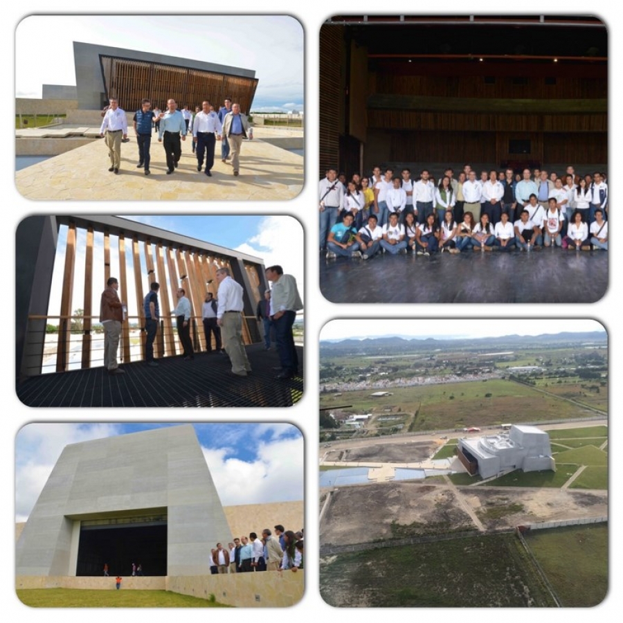 En su etapa final la construcción del Auditorio “Dr. Belisario Domínguez“, de la UNACH