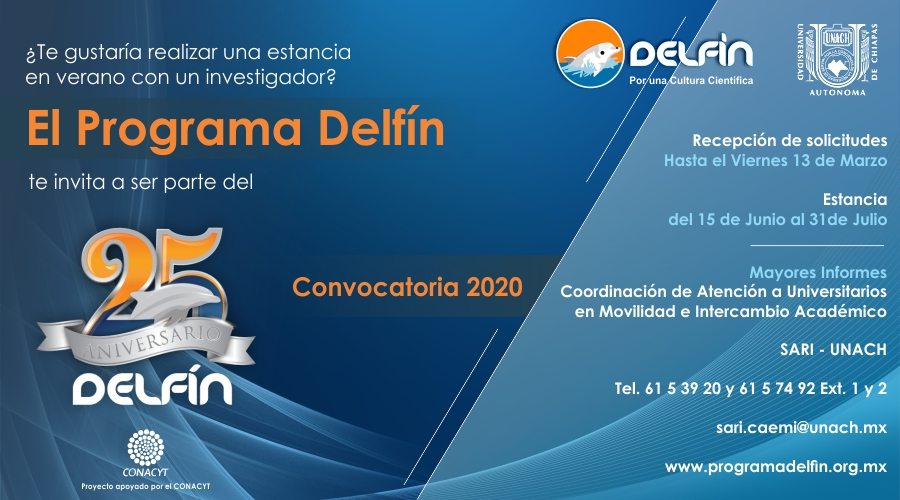 Mantiene UNACH abierta la convocatoria para formar parte del Programa Delfín