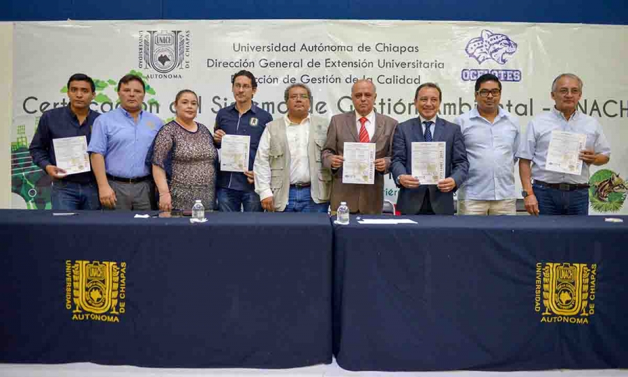 Otorgan reconocimiento nacional a políticas ambientales implementadas por la UNACH