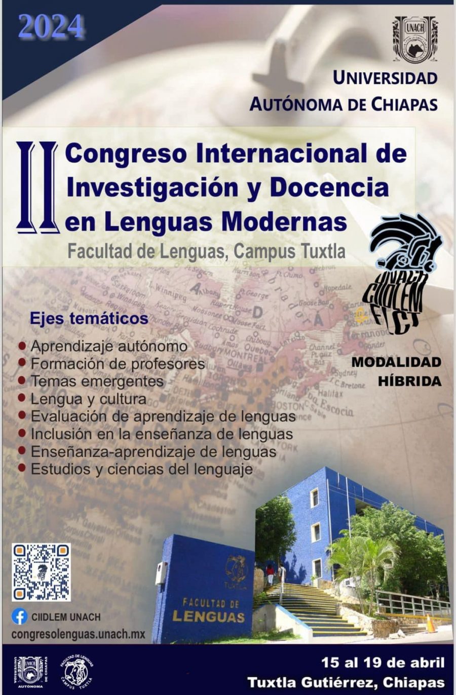Realizará UNACH el ll Congreso Internacional de Investigación y Docencia en Lenguas Modernas