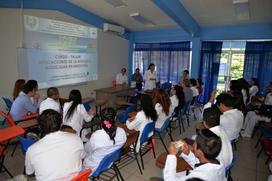 En el Campus IV Imparten Curso-Taller sobre Biología Molecular en la Escuela de Medicina Humana de la UNACH
