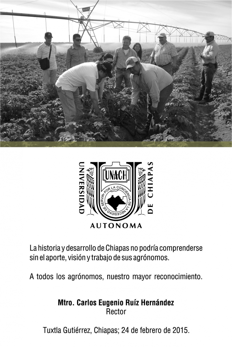 A los agrónomos en su día, felicidades