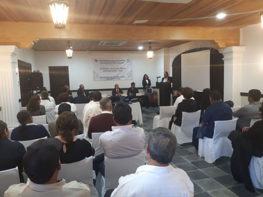 Rinde Jorge Ignacio Angulo Barredo su Segundo Informe de Actividades al frente del IEI-UNACH