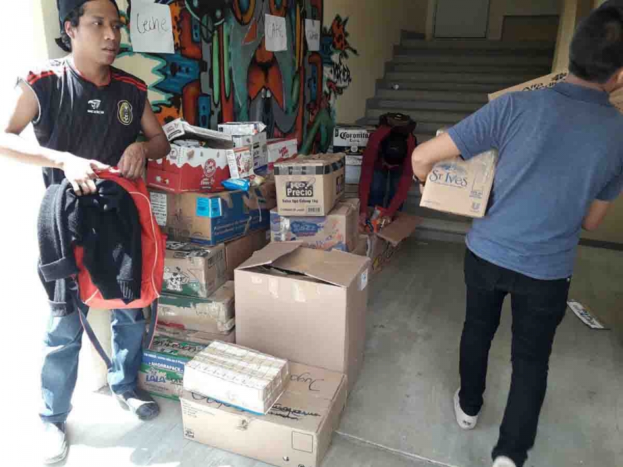 Recibe UNACH donación de 28 toneladas de víveres para los damnificados procedentes de Jalisco