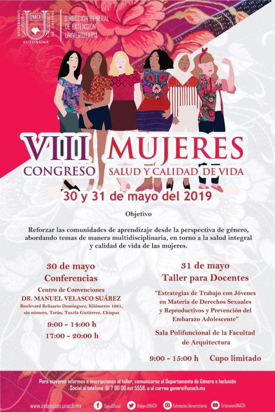 Organiza UNACH el Octavo Congreso “Mujeres, Salud y Calidad de Vida”