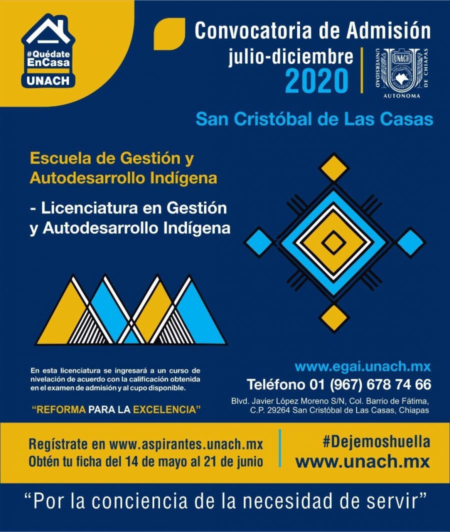 Oferta UNACH la Licenciatura en Gestión y Autodesarrollo Indígena.