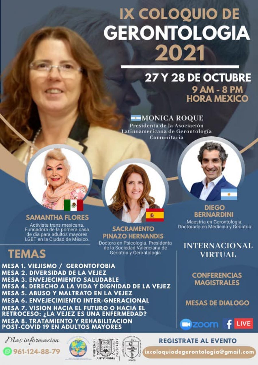 Organiza UNACH Coloquio de Gerontología “Impacto de la gerontología en su intervención en el envejecimiento y la vejez”