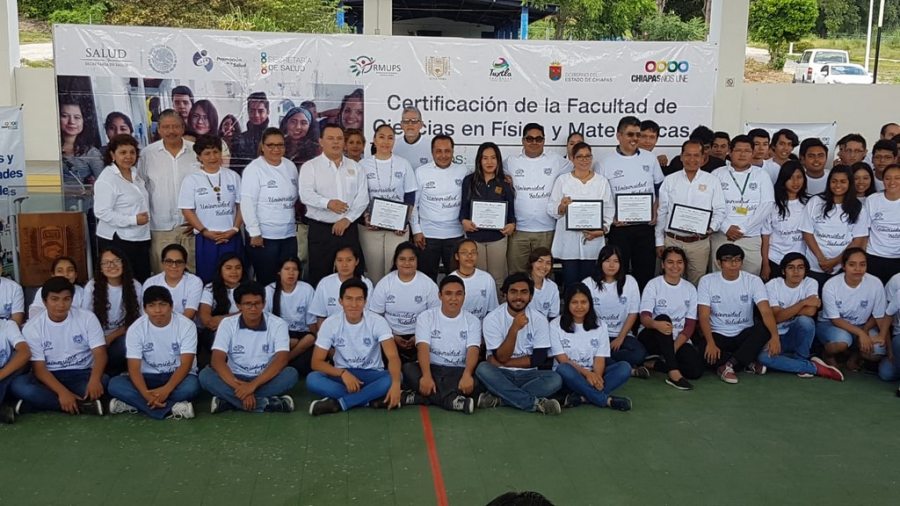 Entregan certificado de Universidad Saludable a la Facultad de Ciencias en Física y Matemáticas de la UNACH