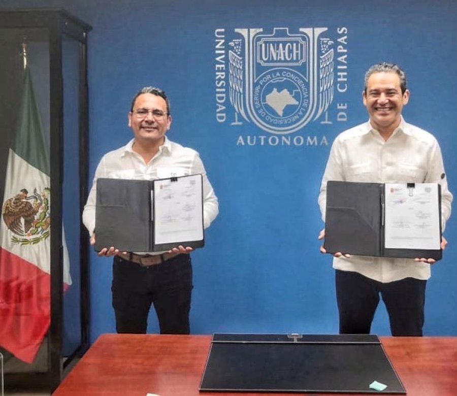 Firman UNACH  e ICTIECH un convenio de colaboración para beneficio de la comunidad científica y académica.