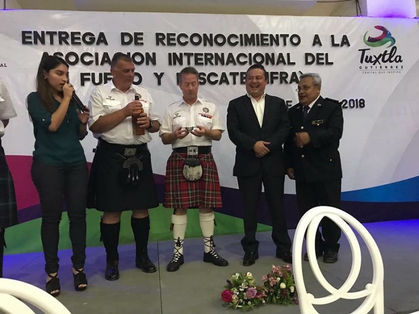 Participa UNACH en capacitación internacional que recibieron los bomberos de Chiapas