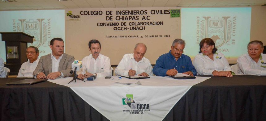 Reafirman UNACH y Colegio de Ingenieros Civiles de Chiapas su vocación de trabajo conjunto en favor de la entidad