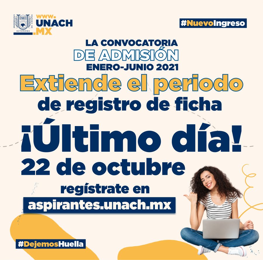 Amplia UNACH periodo de entrega fichas para el examen del ciclo escolar enero-junio 2020
