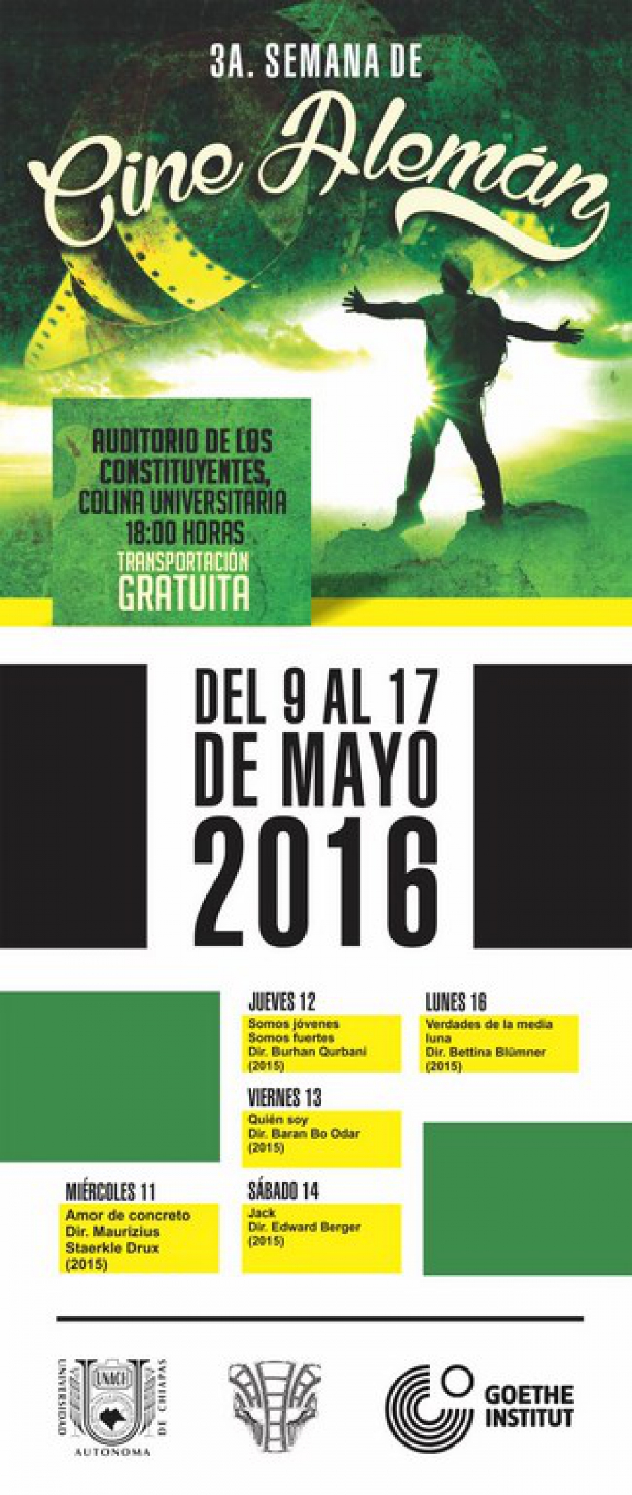 Continúa en la UNACH las actividades de la 3ª. Semana de Cine Alemán 
