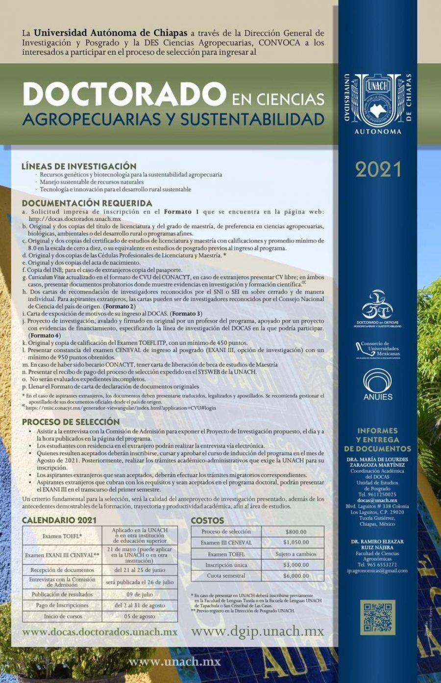 Ofrece UNACH Doctorado en Ciencias Agrícolas y Sustentabilidad