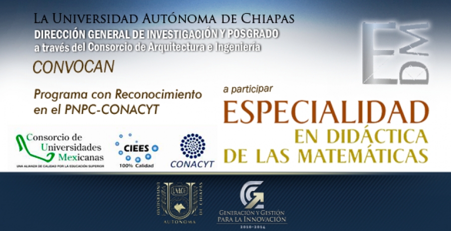 Continúa abierta la convocatoria para la especialidad en Didáctica de las Matemáticas que oferta la UNACH