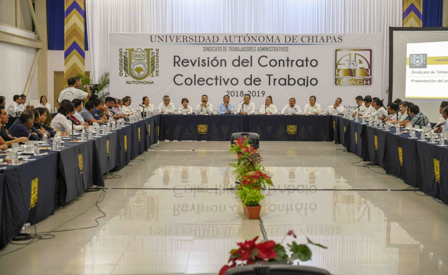 Inicia Administración Central de la UNACH la revisión del Contrato Colectivo de Trabajo con el STAUNACH