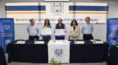 Suscribe UNACH convenios de colaboración tripartitas con Ayuntamientos y el COBACH