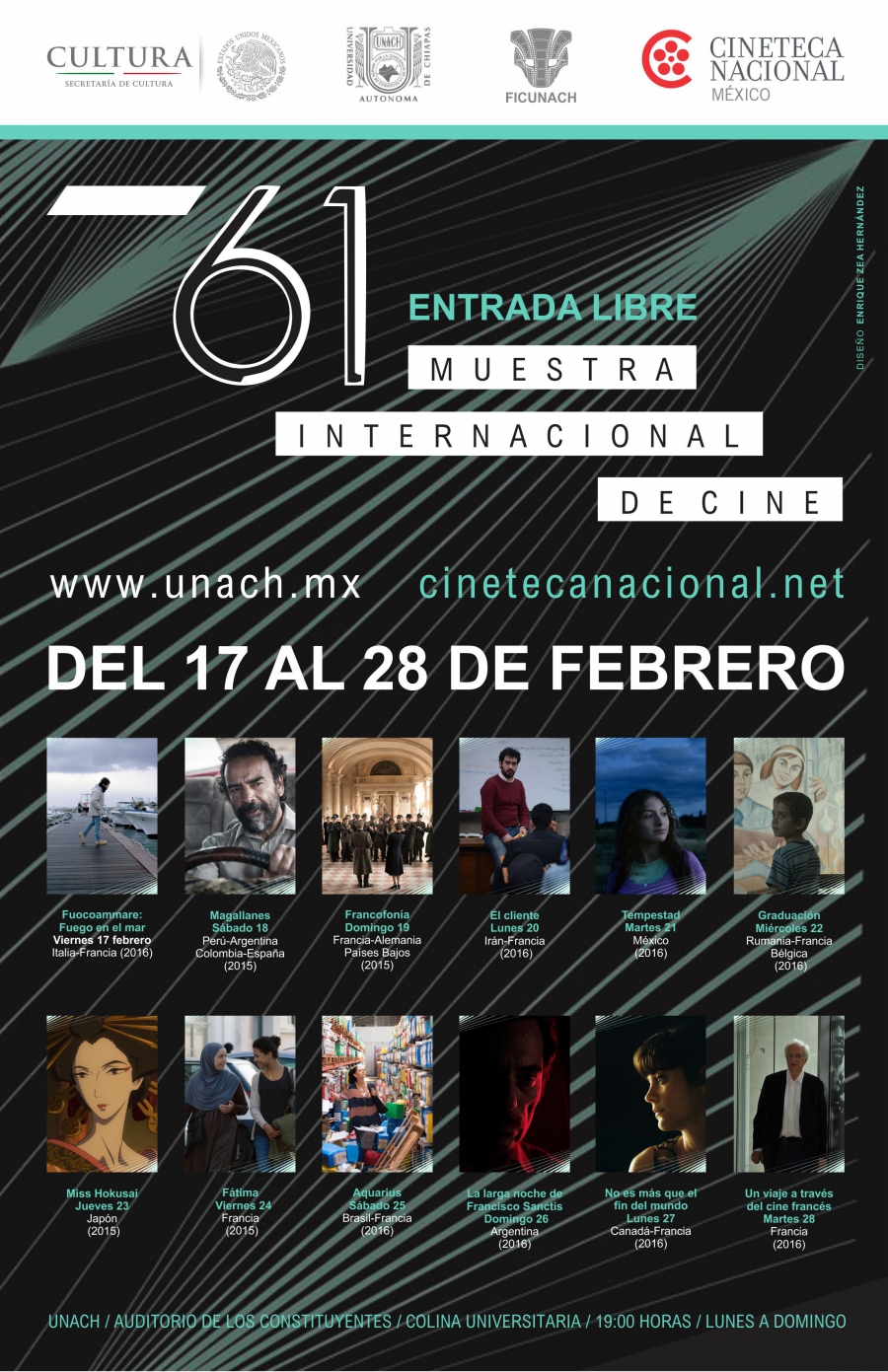 Inicia este viernes en la UNACH la edición 61 de la Muestra Internacional de Cine de la Cineteca Nacional