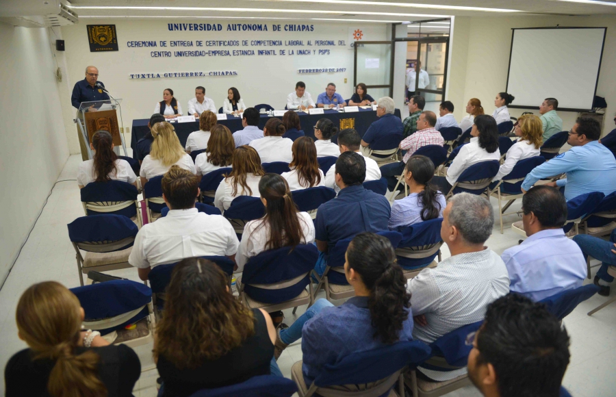 Certifica UNACH las competencias laborales de su personal