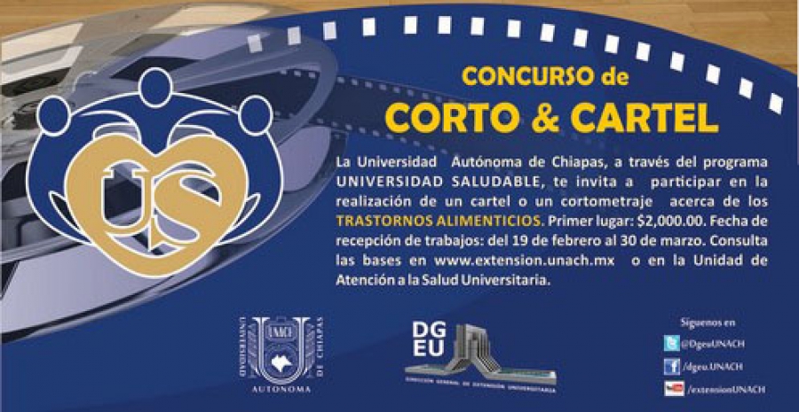 Organiza UNACH Concurso de Cortometraje y Cartel dentro del programa Universidad Saludable