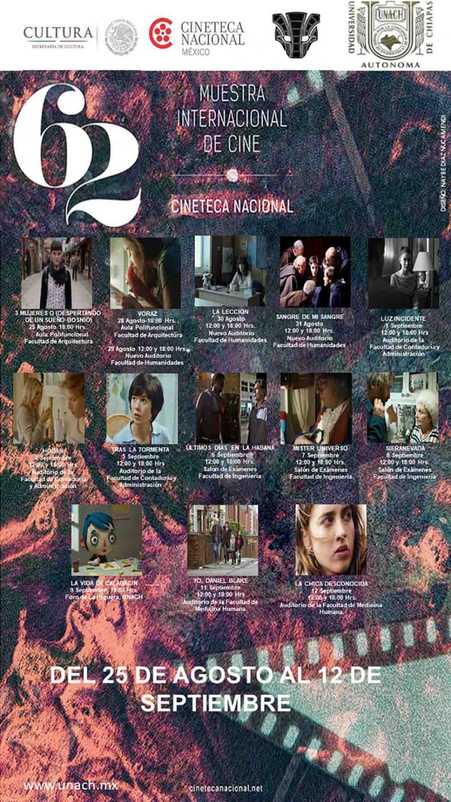 Presenta UNACH la 62 Muestra Internacional de Cine de la Cineteca Nacional