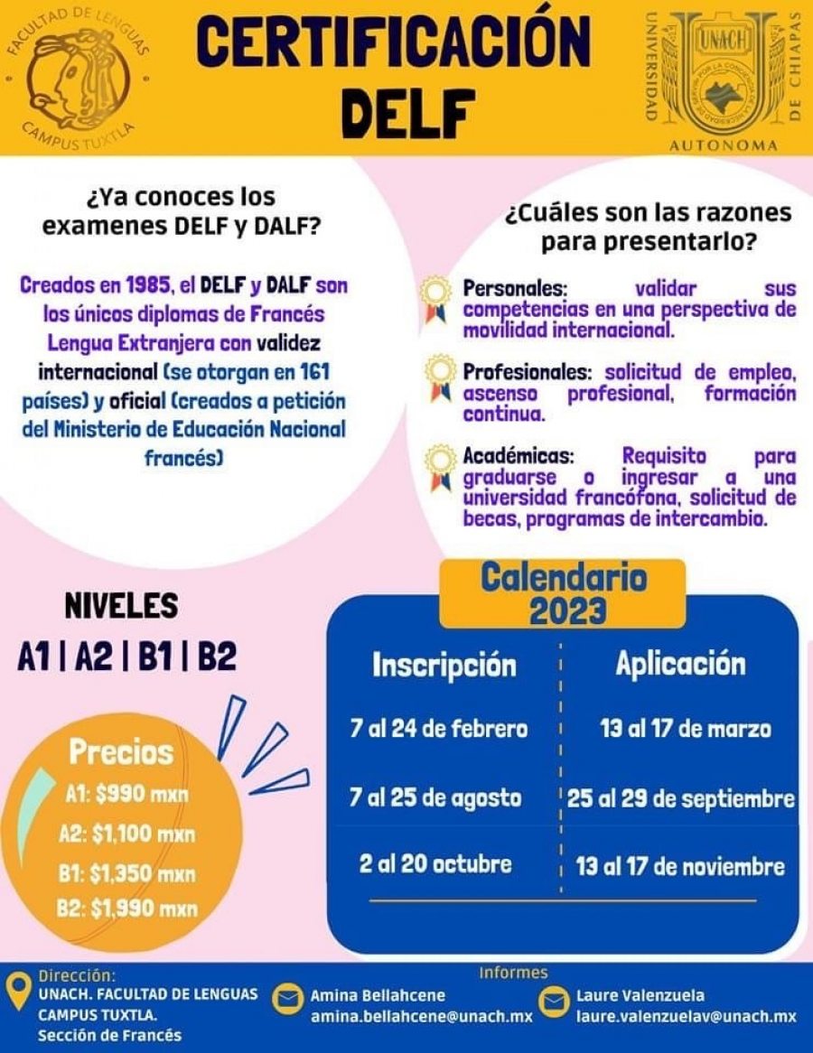 Convoca UNACH a presentar los exámenes internacionales que validan el dominio del idioma francés