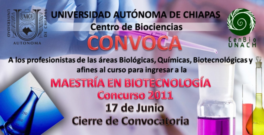 Dan a conocer convocatoria para Maestría En Biotecnología