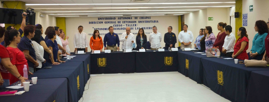 Inaugura el rector Carlos Eugenio Ruiz Hernández las actividades del Curso Taller para docentes “Autonomía Psicológica de las Mujeres”