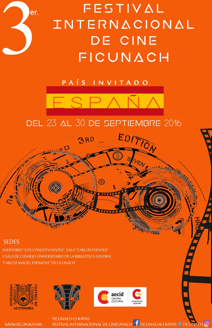  Abierta la convocatoria del 3er. Festival de Cine Internacional de la UNACH 