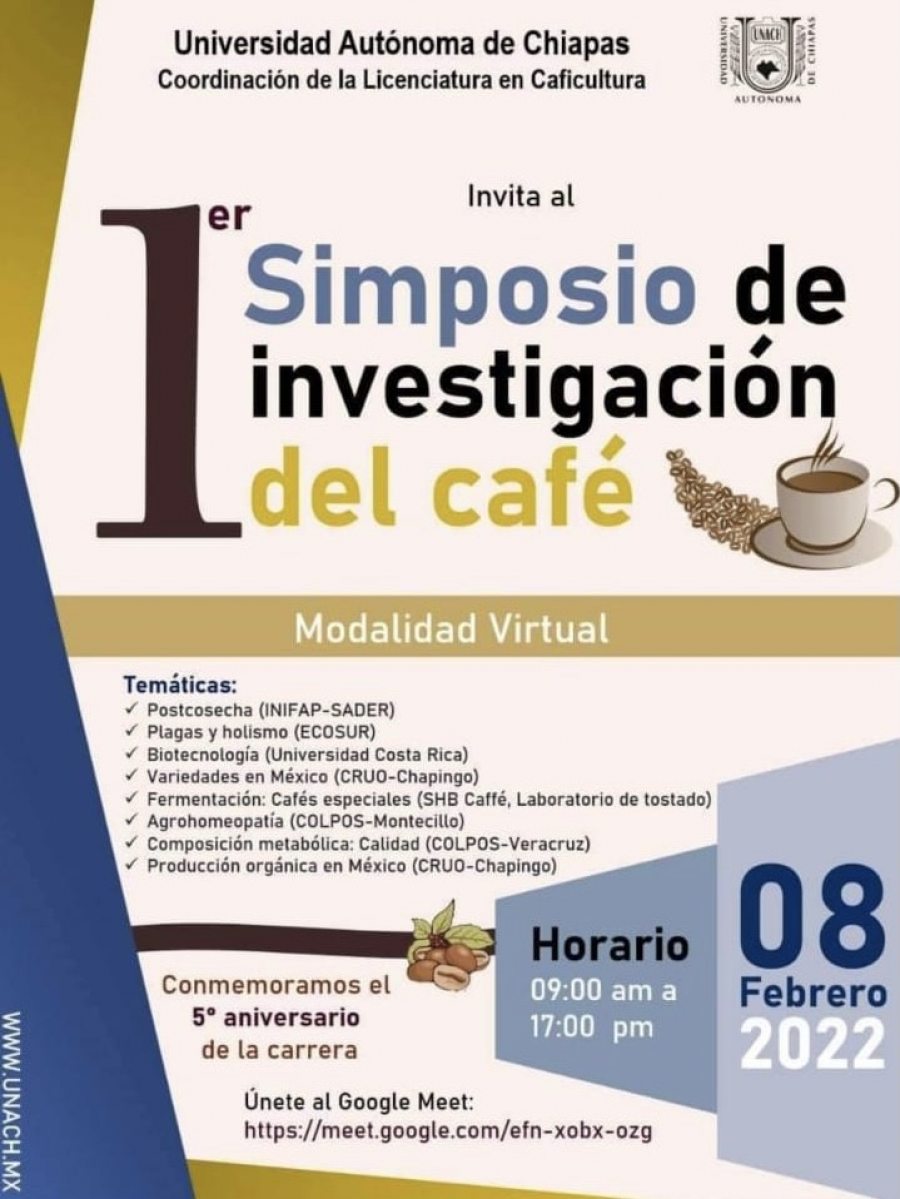 Realizará UNACH el “Primer Simposio de Investigación del Café”