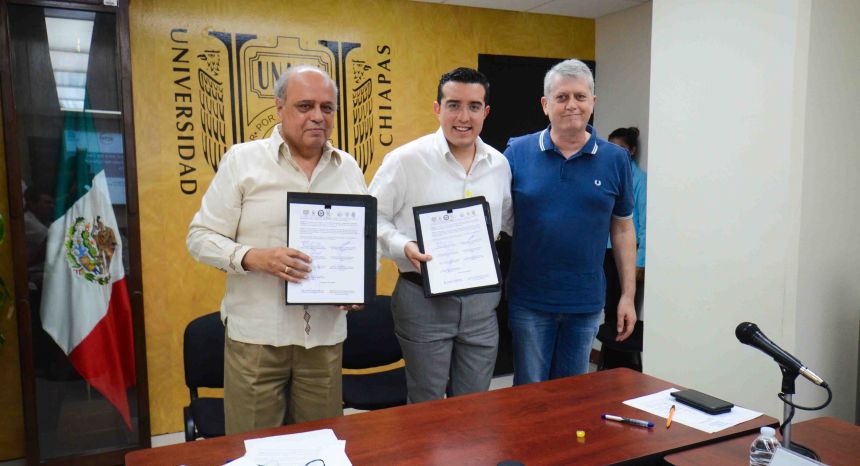 Firman UNACH  y SE carta de intención para la constitución de organismo que coadyuve al desarrollo de la ciencia y la academia