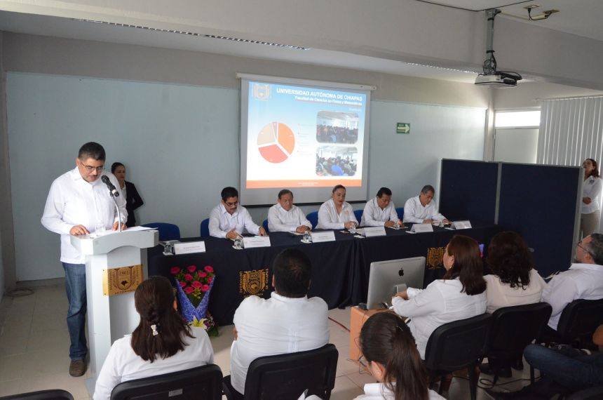 Rinde su Tercer  Informe de Actividades el director de la Facultad de Ciencias en Física y Matemáticas de la UNACH, Sendic Estrada Jiménez