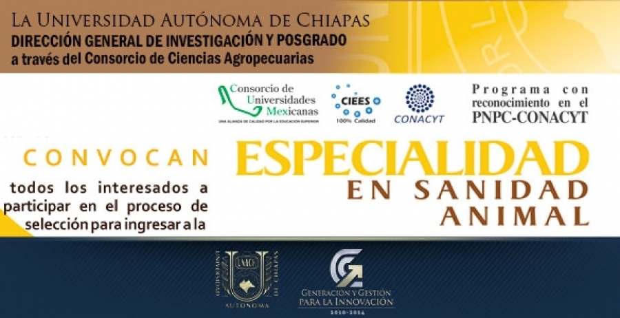 Oferta Facultad de Medicina Veterinaria y Zootecnia de la UNACH especialidad en sanidad animal