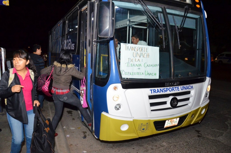  Comienza operaciones nueva ruta del servicio de transporte universitario gratuito de la UNACH