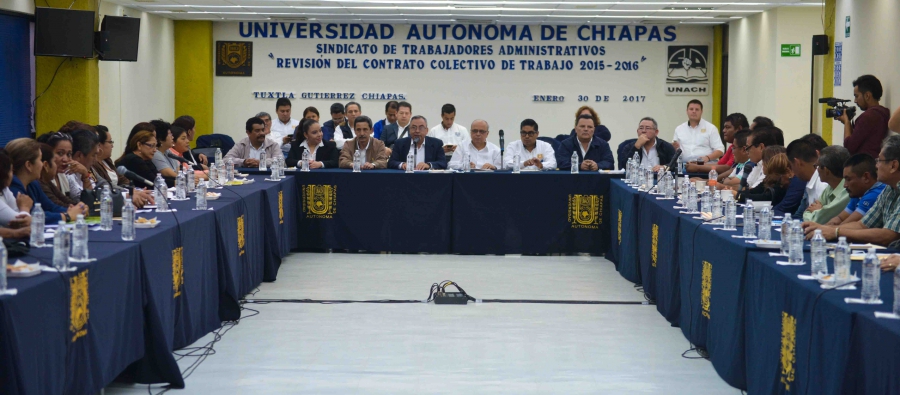 Inician negociaciones directivos y dirigentes del Sindicato de Trabajadores Administrativos de la UNACH