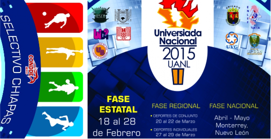 Competirán más de 800 deportistas en la Fase Estatal de la Universiada 2015
