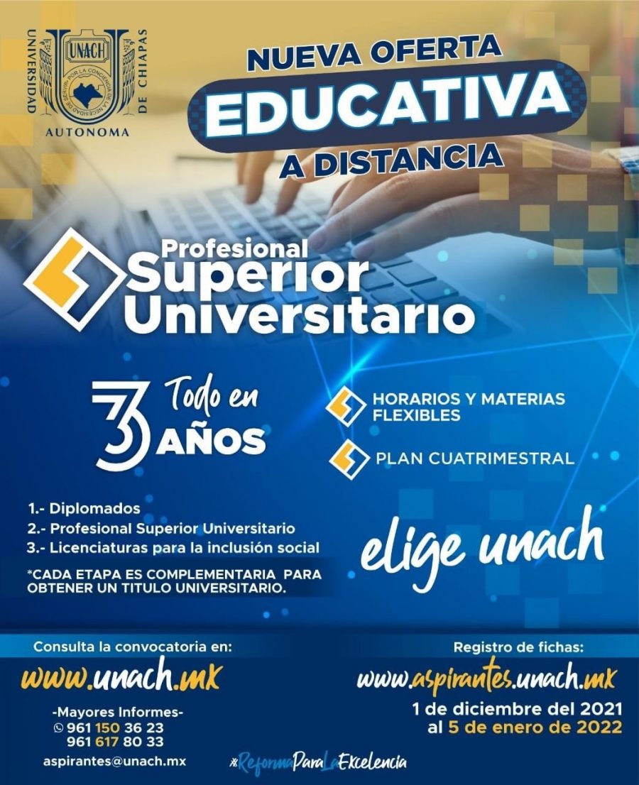 Busca nueva oferta educativa a distancia de la UNACH abrir nuevos espacios a grupos tradicionalmente excluidos