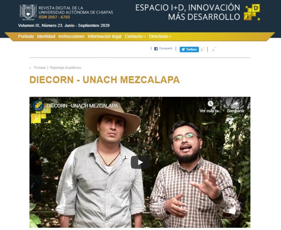 Cumple Revista Digital I+D de la UNACH con la publicación de su número XXIII