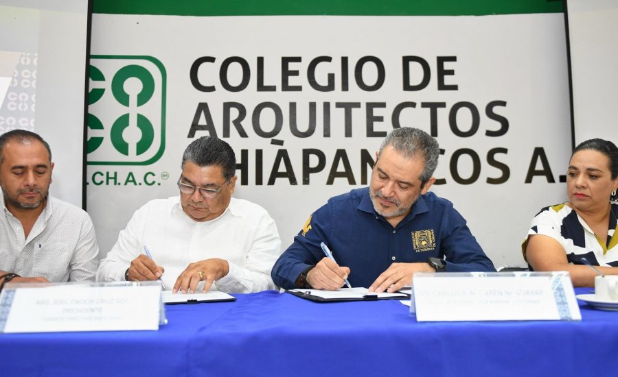 Abren UNACH y Colegio de Arquitectos Chiapanecos oportunidades de desarrollo para los estudiantes