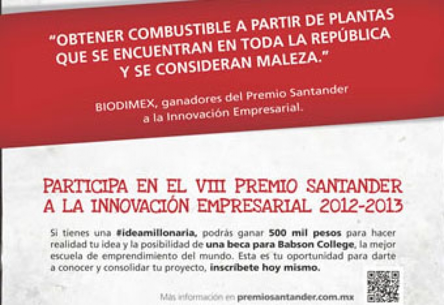  En la UNACH Convocan a la comunidad estudiantil a participar en Premio Santander a la Innovación Empresarial