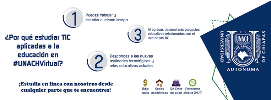 Oferta UNACH Licenciatura en Tecnologías de Información y Comunicación aplicadas a la educación