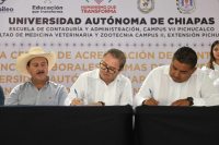 Suscribe UNACH convenio general de colaboración con 11 municipios de la zona norte del estado y la Universidad Autónoma de Chapingo